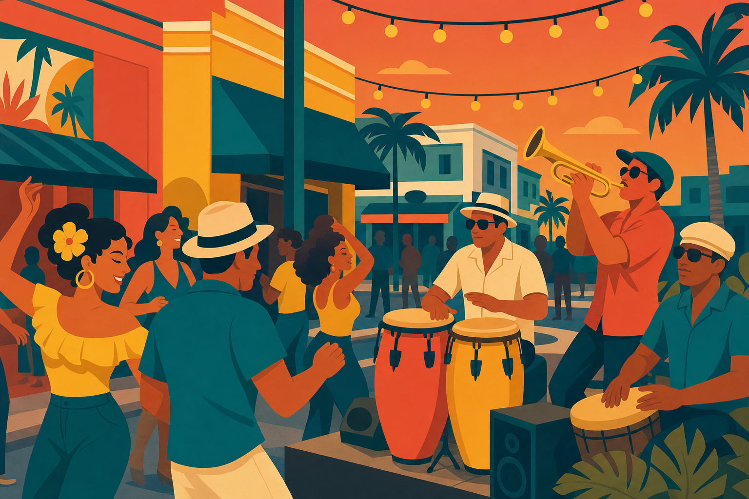 Live music street performance on Calle Ocho
